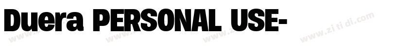 Duera PERSONAL USE字体转换